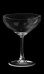 Drink Glass isolated on black background