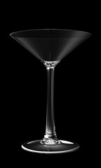 Drink Glass isolated on black background