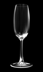 Drink Glass isolated on black background