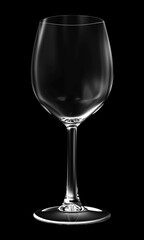 Drink Glass isolated on black background