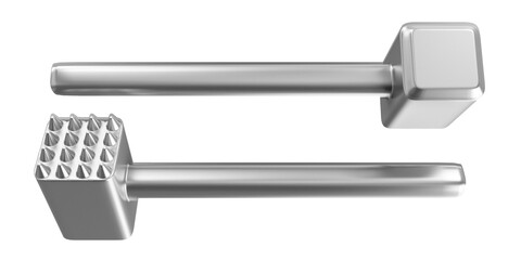 Set of Metal Kitchen Hammer isolated on white background