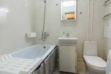Interior of a conventional combined bath room