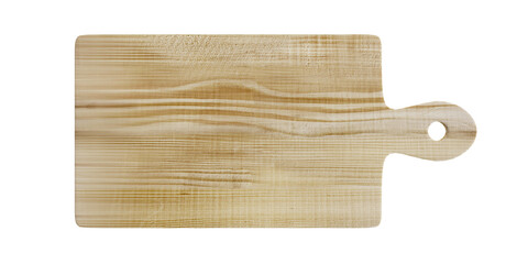 Wooden Cutting Boards isolated on white background Top View