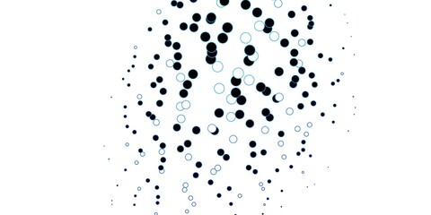 Dark BLUE vector background with spots. Abstract decorative design in gradient style with bubbles. Pattern for websites.