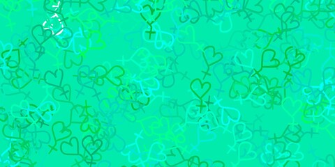 Light Green vector background with woman symbols.