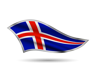 Waving Flag of Iceland