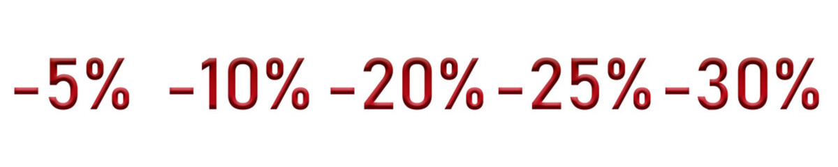 Percentage discount on sales in stores
