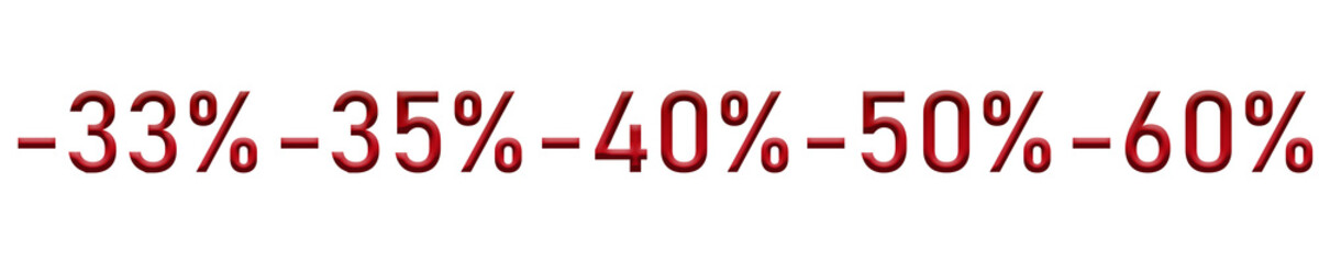 Percentage discount on sales in stores