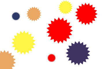 Just stars on colorful backgrounds