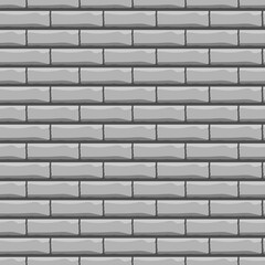 Fototapeta premium Gray painted brick wall pattern vector background