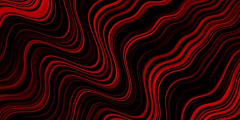 Dark Red vector backdrop with circular arc. Colorful illustration in circular style with lines. Pattern for websites, landing pages.