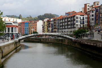 Naklejka na ściany i meble View of the downtown of Bilbao