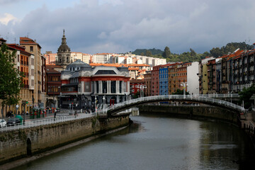 Naklejka premium View of the downtown of Bilbao