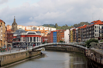 Obraz na płótnie Canvas View of the downtown of Bilbao