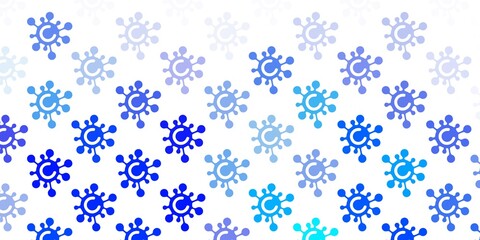 Fototapeta na wymiar Light BLUE vector texture with disease symbols.