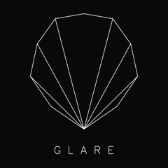 Vector logo - illustration of glaring diamond in a simple Line Art style, perfect for jewelry, boutique, luxurious things, premium packaging, fashion and beauty, etc.