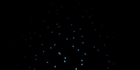 Dark BLUE vector background with small and big stars. Colorful illustration with abstract gradient stars. Pattern for wrapping gifts.