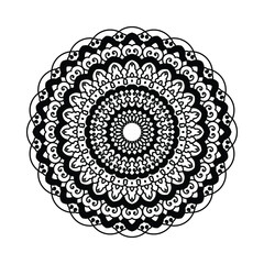 Floral Ornament Mandala Yoga Vector