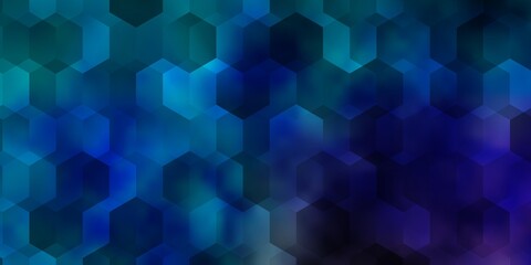 Light Blue, Green vector background with hexagons.