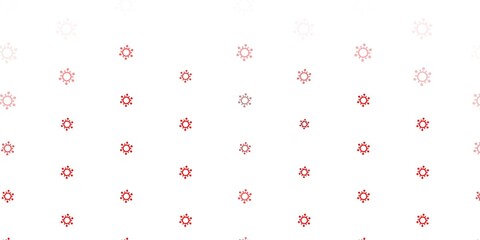 Light Orange vector background with covid-19 symbols.