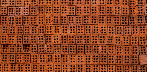 Background of red brick pattern texture