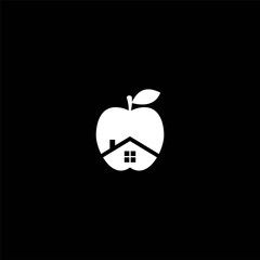 apple  home  logo designs  Vector Image