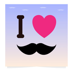 Happy Father&rsquo;s Day greeting card, simple vector illustration 