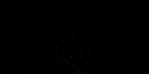 Dark BLUE vector template with neon stars. Decorative illustration with stars on abstract template. Best design for your ad, poster, banner.