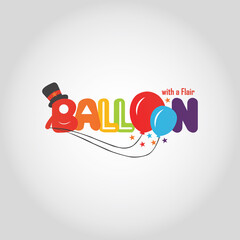 Balloon vector modern logo design template .