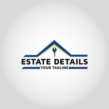 Key real estate vector logo design template inspiration