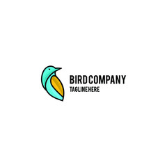 Kingfisher bird logo design. Awesome a kingfisher bird logo. A kingfisher bird logotype.