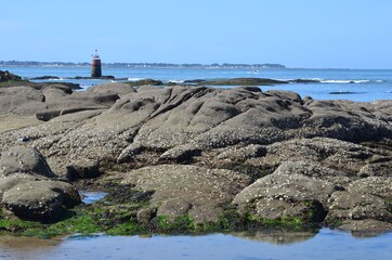 Le Croisic vu depuis la Turballe. Loire-Atlantique. West of France