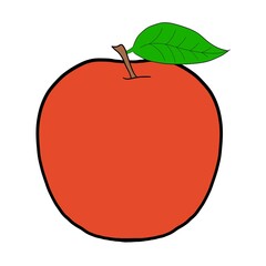 Red Apple Vector Illustration 
