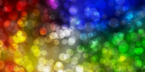 Light Multicolor vector background with spots. Abstract decorative design in gradient style with bubbles. Pattern for booklets, leaflets.