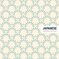 Traditional Japanese natural pattern. This is a simple vector illustration with harmonious blend of retro and modern styles. The color can be changed if needed. Eps10 vector.