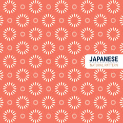 Traditional Japanese natural pattern. This is a simple vector illustration with harmonious blend of retro and modern styles. The color can be changed if needed. Eps10 vector.