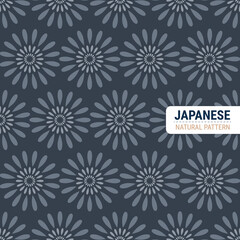 Traditional Japanese natural pattern. This is a simple vector illustration with harmonious blend of retro and modern styles. The color can be changed if needed. Eps10 vector.