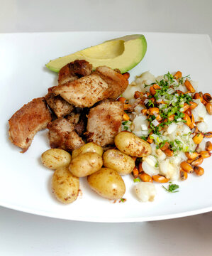 Typical Ecuadorian food, fritada