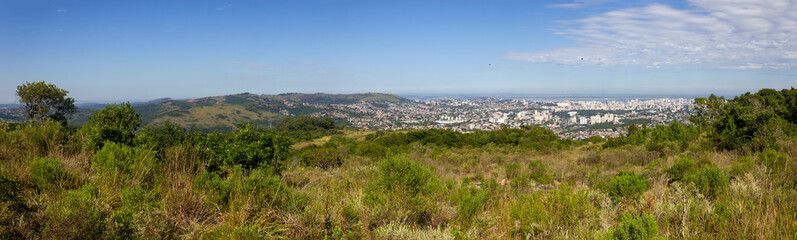 Panorama of Porto Alegre city from Morro Santana mountain
