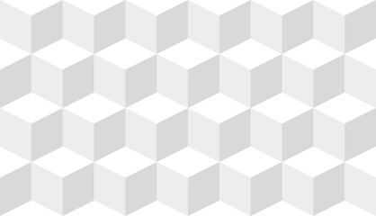 Abstract cube isometric background. Seamless wallpaper texture. White graphic design