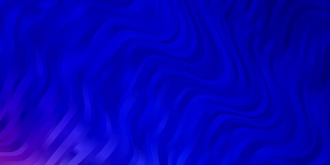 Light Pink, Blue vector pattern with wry lines. Colorful illustration in abstract style with bent lines. Template for your UI design.