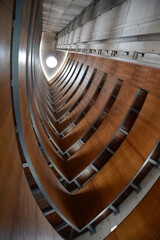 Interior view of the Schindler tower in the city of Seville