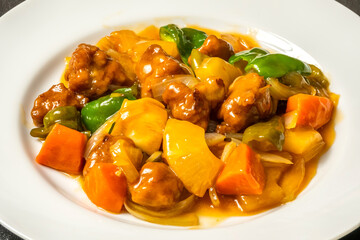酢豚　Chinese food sweet and sour pork