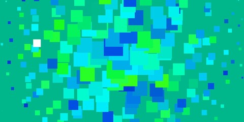 Light Blue, Green vector layout with lines, rectangles. Colorful illustration with gradient rectangles and squares. Pattern for commercials, ads.