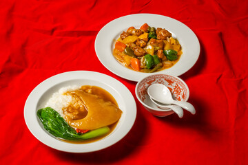 酢豚　Chinese food sweet and sour pork