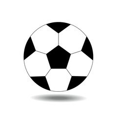 Football on white background, isolated image