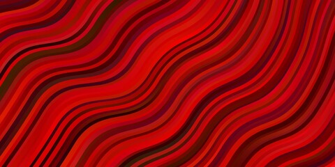 Dark Red vector backdrop with circular arc. Colorful abstract illustration with gradient curves. Pattern for websites, landing pages.