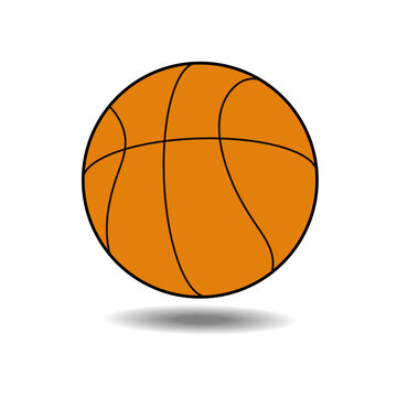 Basketball on white background, isolated image