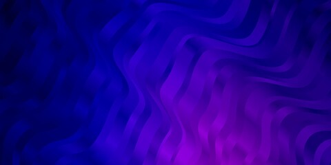 Obraz premium Dark Purple, Pink vector backdrop with curves. Colorful illustration in circular style with lines. Best design for your ad, poster, banner.
