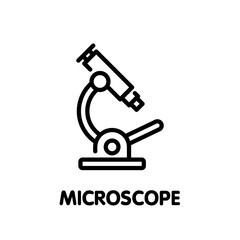 Microscope outline icon style design illustration on white background